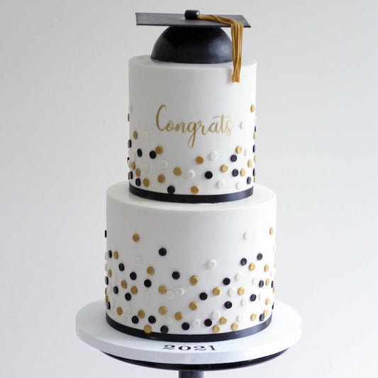 Confetti Graduation Cake