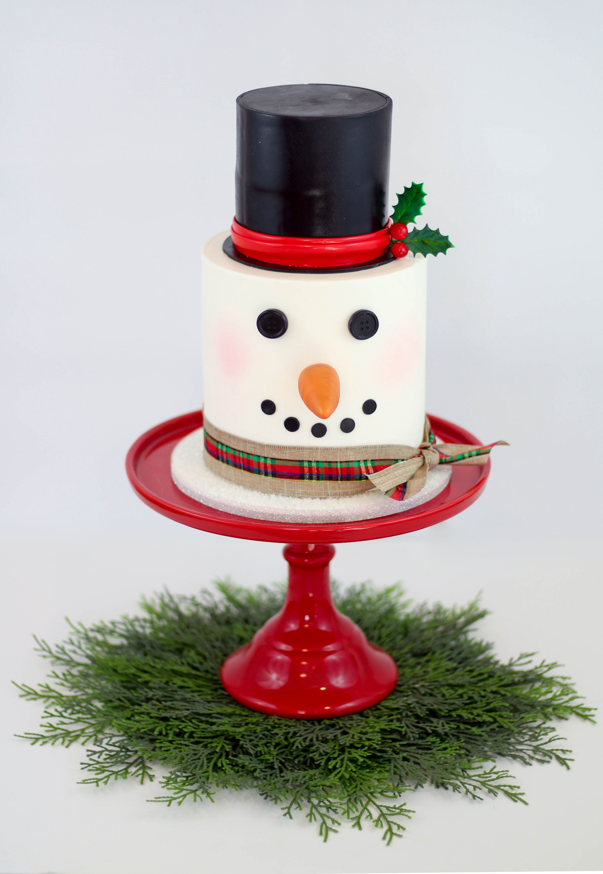 Frosty Snowman Cake