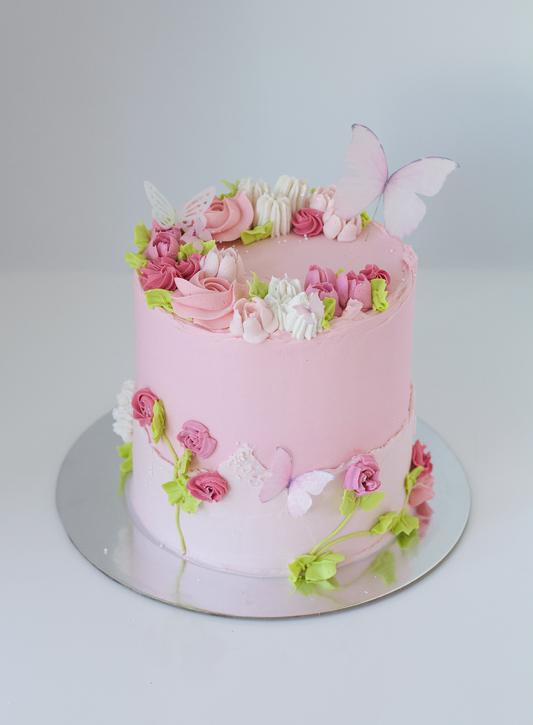 Pink Butterfly Cake