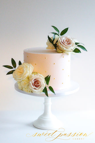 Pink and Gold Celebration Cake