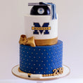 Load image into Gallery viewer, Collegiate Graduation Cake
